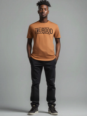 Premium Soft Cotton Men's T-Shirt | Brown, Beige & Camel Options | Eco-Friendly Comfort