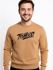 Premium Men's Brown Sweatshirt | Beige & Camel Options | OG High Density Print