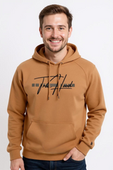 Premium Men's Brown Hoodie | OG Embroidery | Organic Cotton Blend