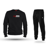 Premium Men's Black Sweatshirt Tracksuit Set | Crew Neck & Dress Options | OG High Density Print