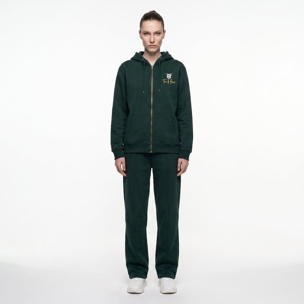Forest Green Tru Woman Full Zip Tracksuit Set