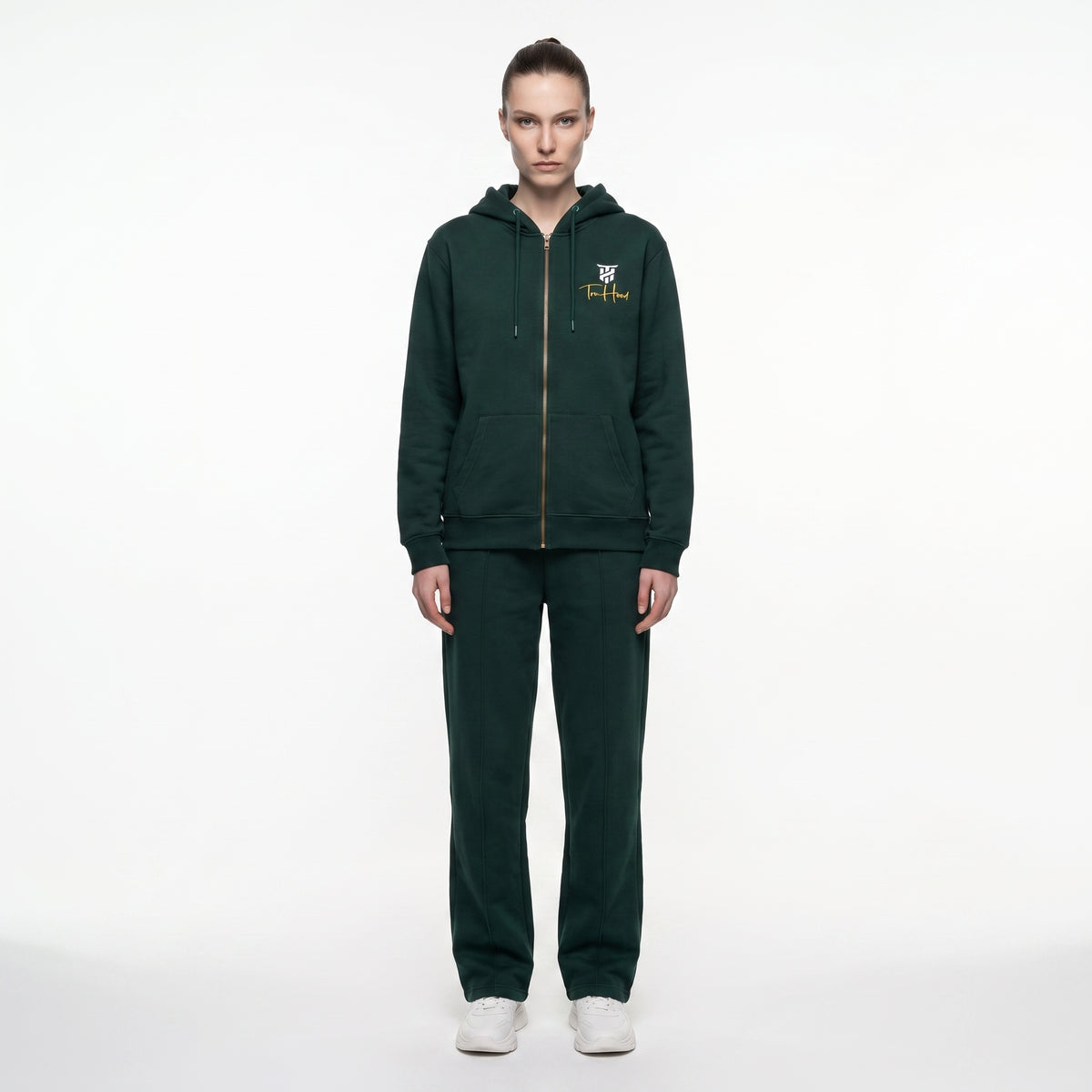 Forest Green Tru Woman Full Zip Tracksuit Set