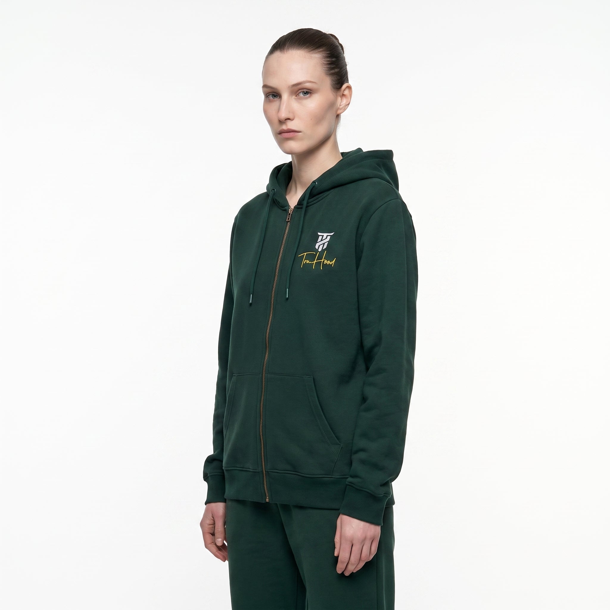 Forest Green Tru Woman Full Zip Hoodie