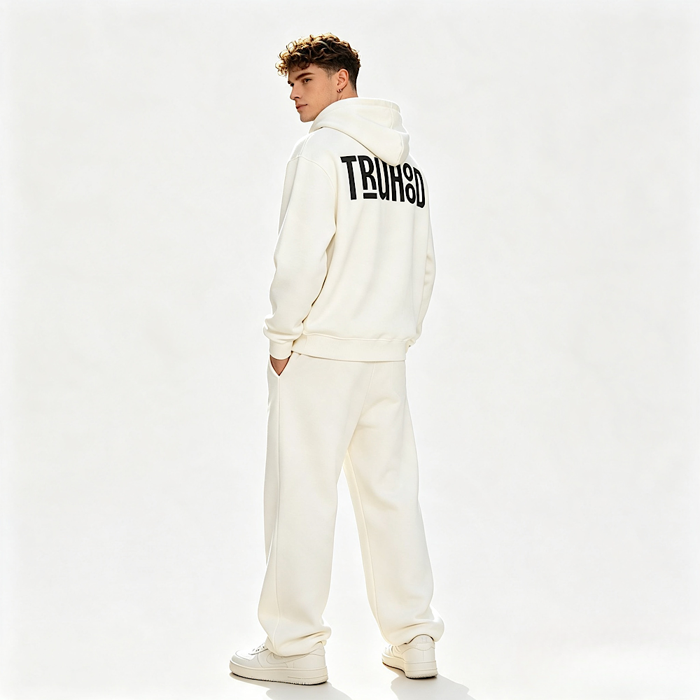Ivory Tru Man Full Zip Tracksuit Set