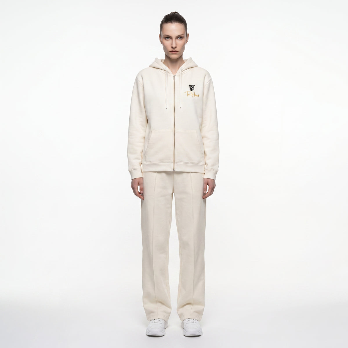 Ivory Tru Woman Full Zip Tracksuit Set