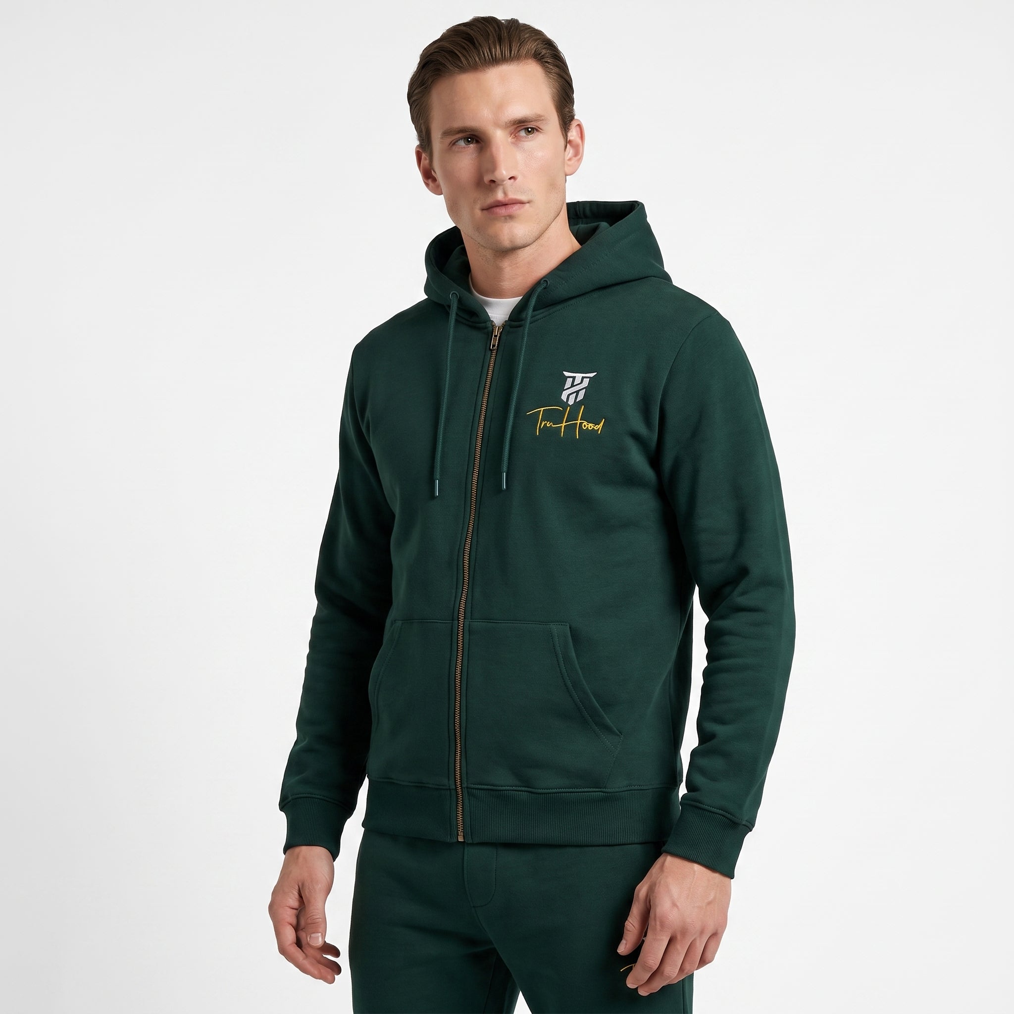 Forest Green Tru Man Full Zip Tracksuit Set
