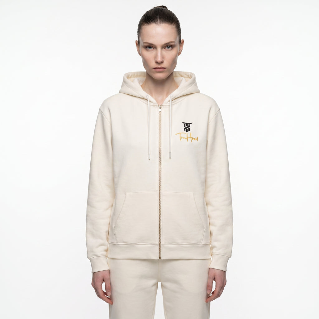 Ivory Tru Woman Full Zip Tracksuit Set