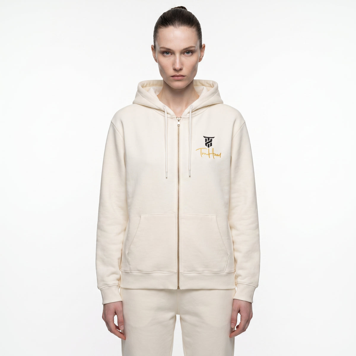 Ivory Tru Woman Full Zip Tracksuit Set