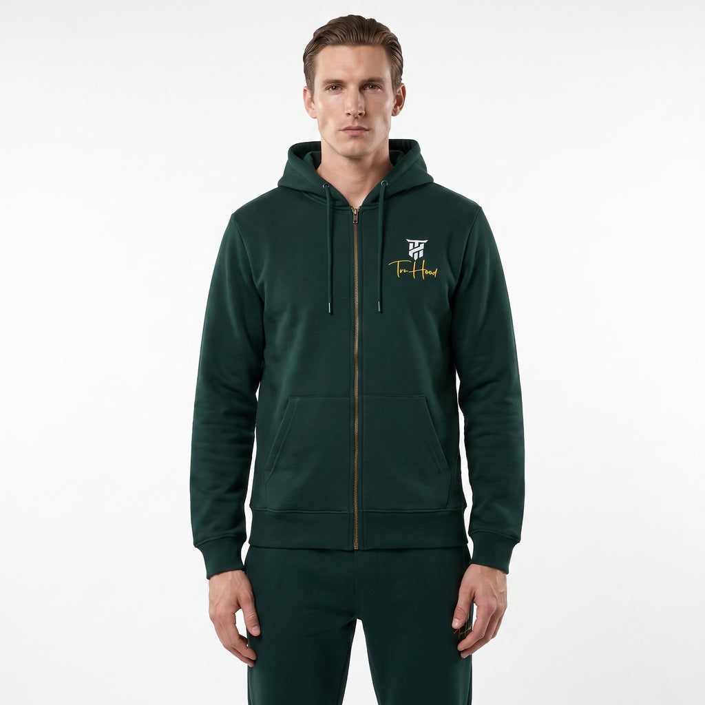 Forest Green Tru Man Full Zip Tracksuit Set