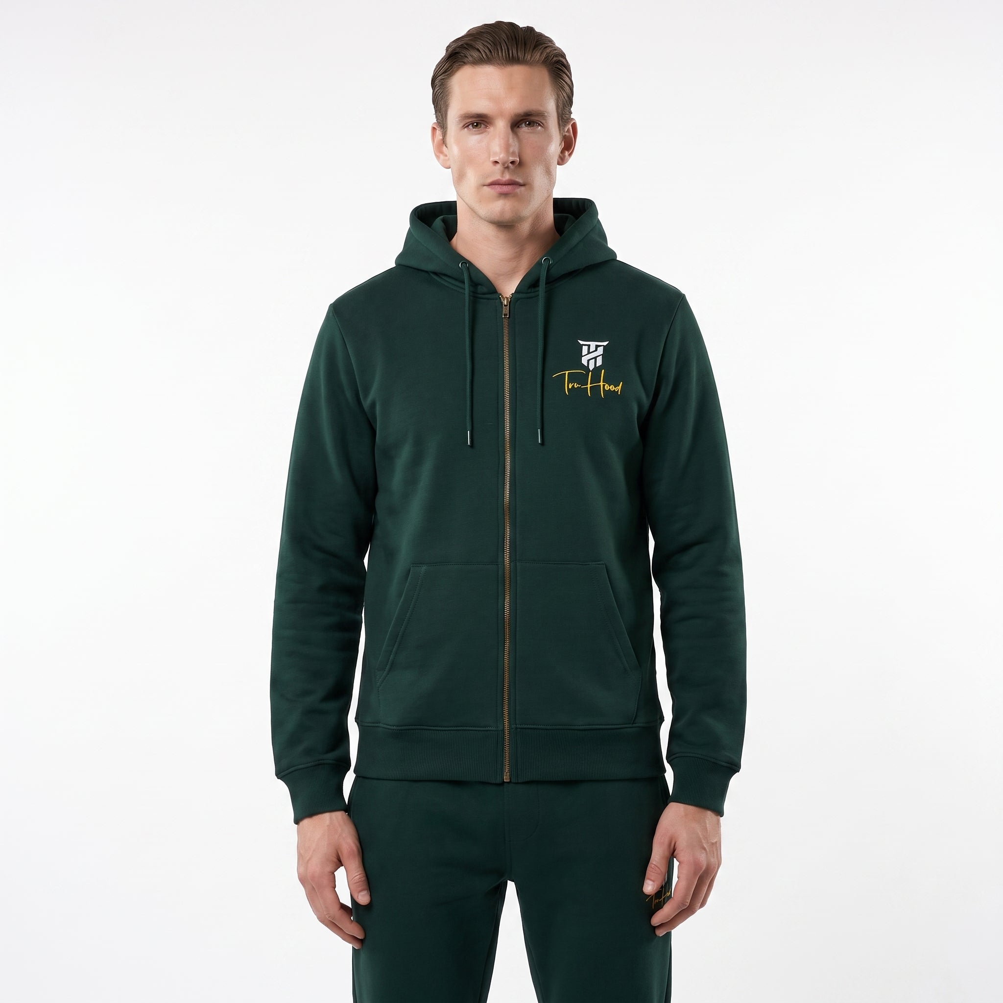 Forest Green Tru Man Full Zip Tracksuit Set