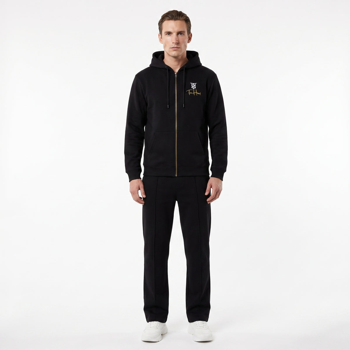 Original Black Tru Man Full Zip Tracksuit Set