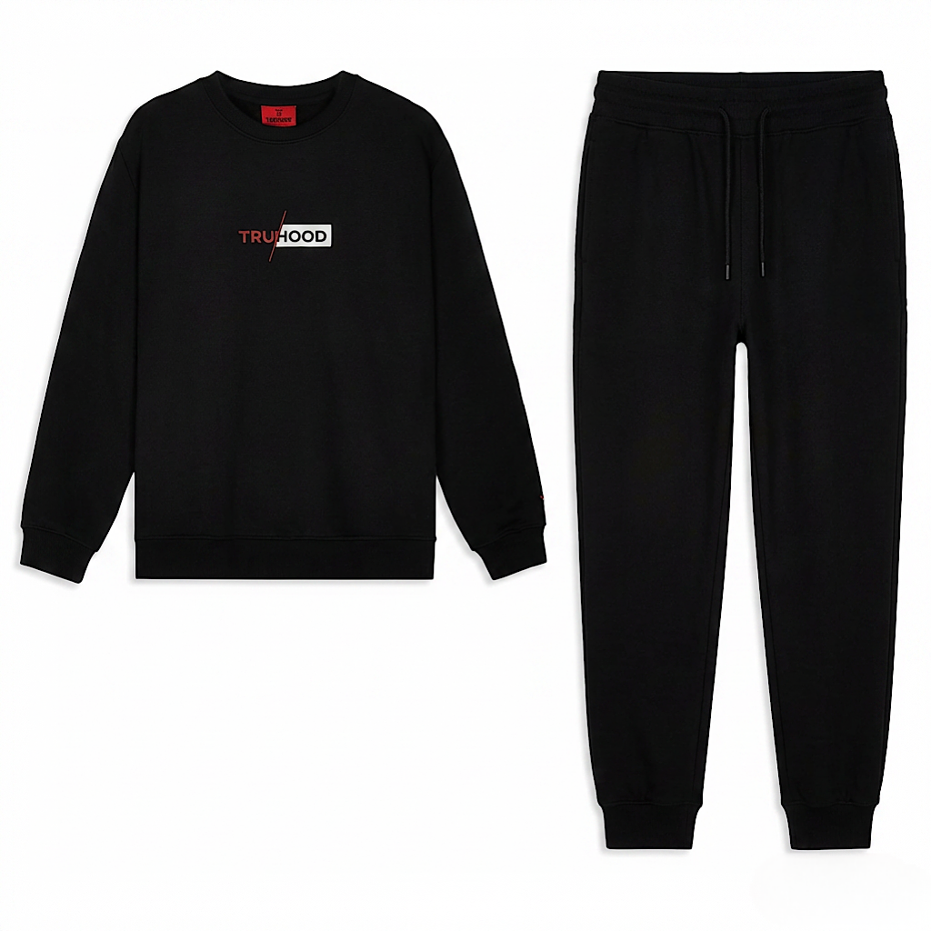 Black Tru Man Sweatsuit Set
