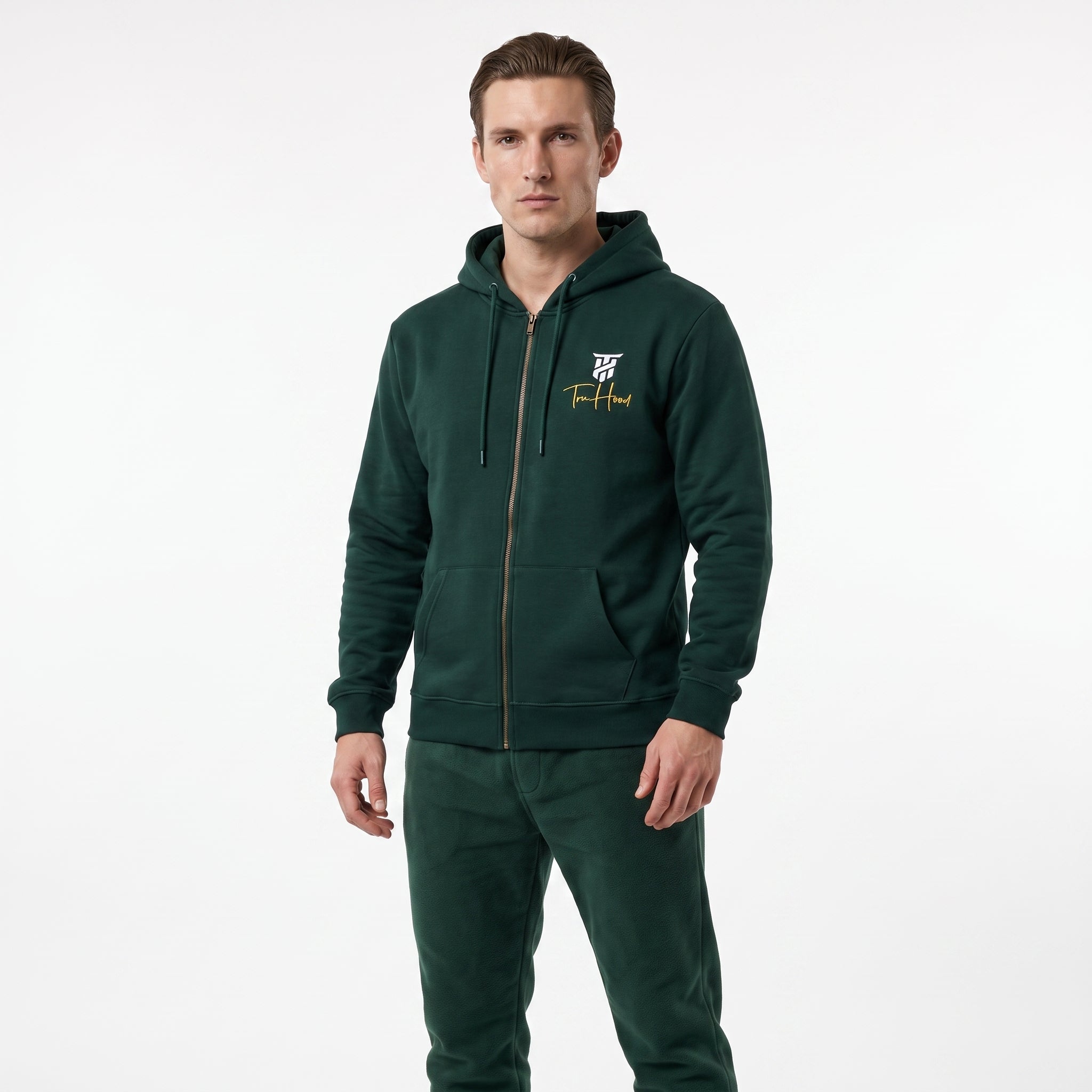 Forest Green Tru Man Full Zip Tracksuit Set