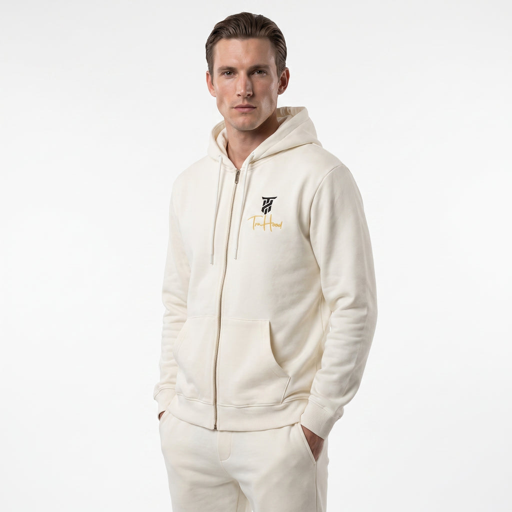 Ivory Tru Man Full Zip Hoodie