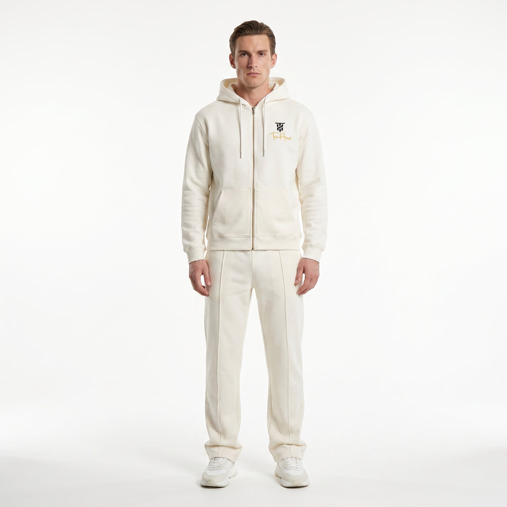 Ivory Tru Man Full Zip Tracksuit Set