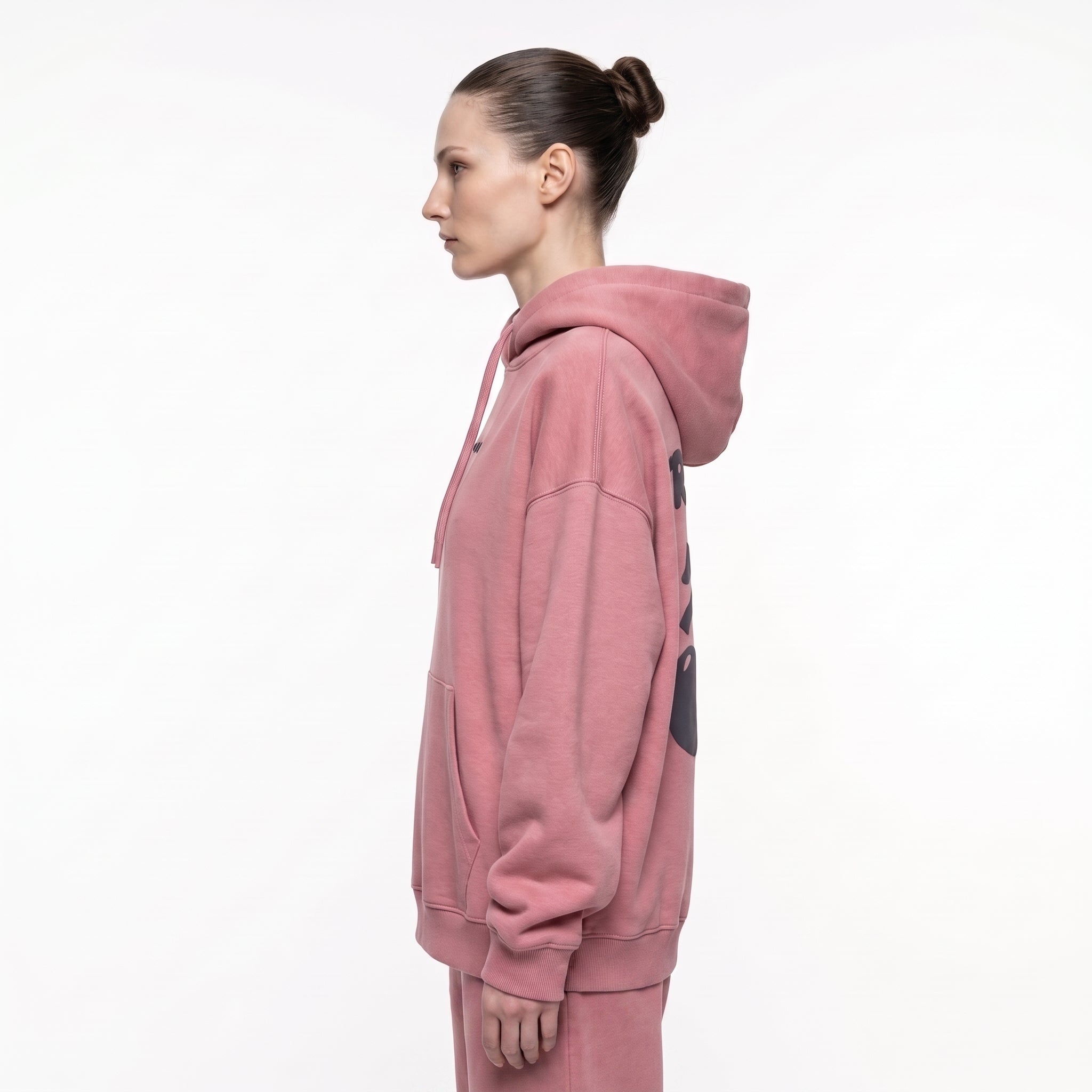 Muted Pink Tru Woman Oversize Hoodie
