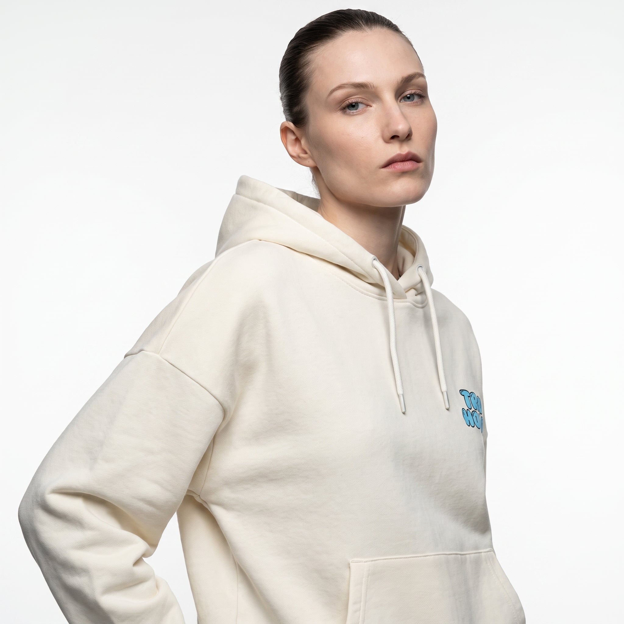 Ivory Tru Woman Oversize Hoodie