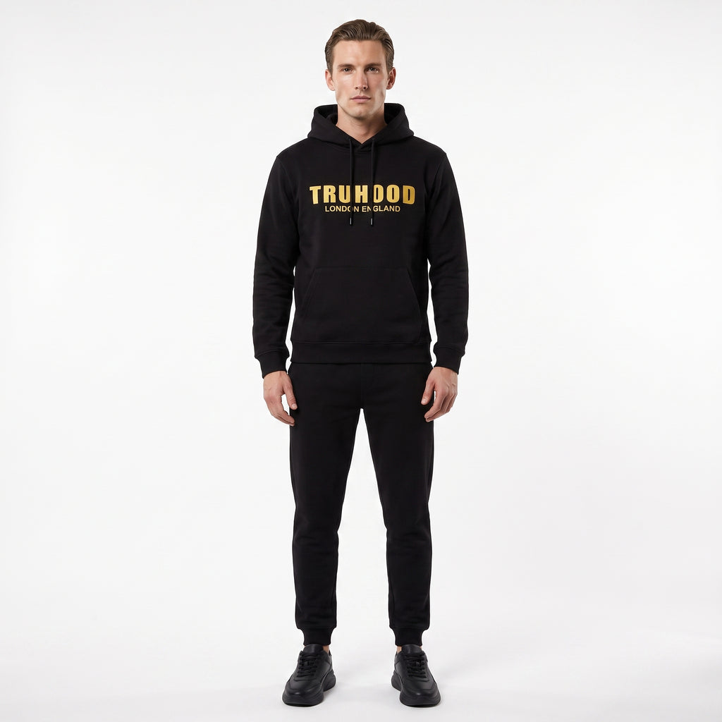 Gold Black Tru Man Tracksuit Set