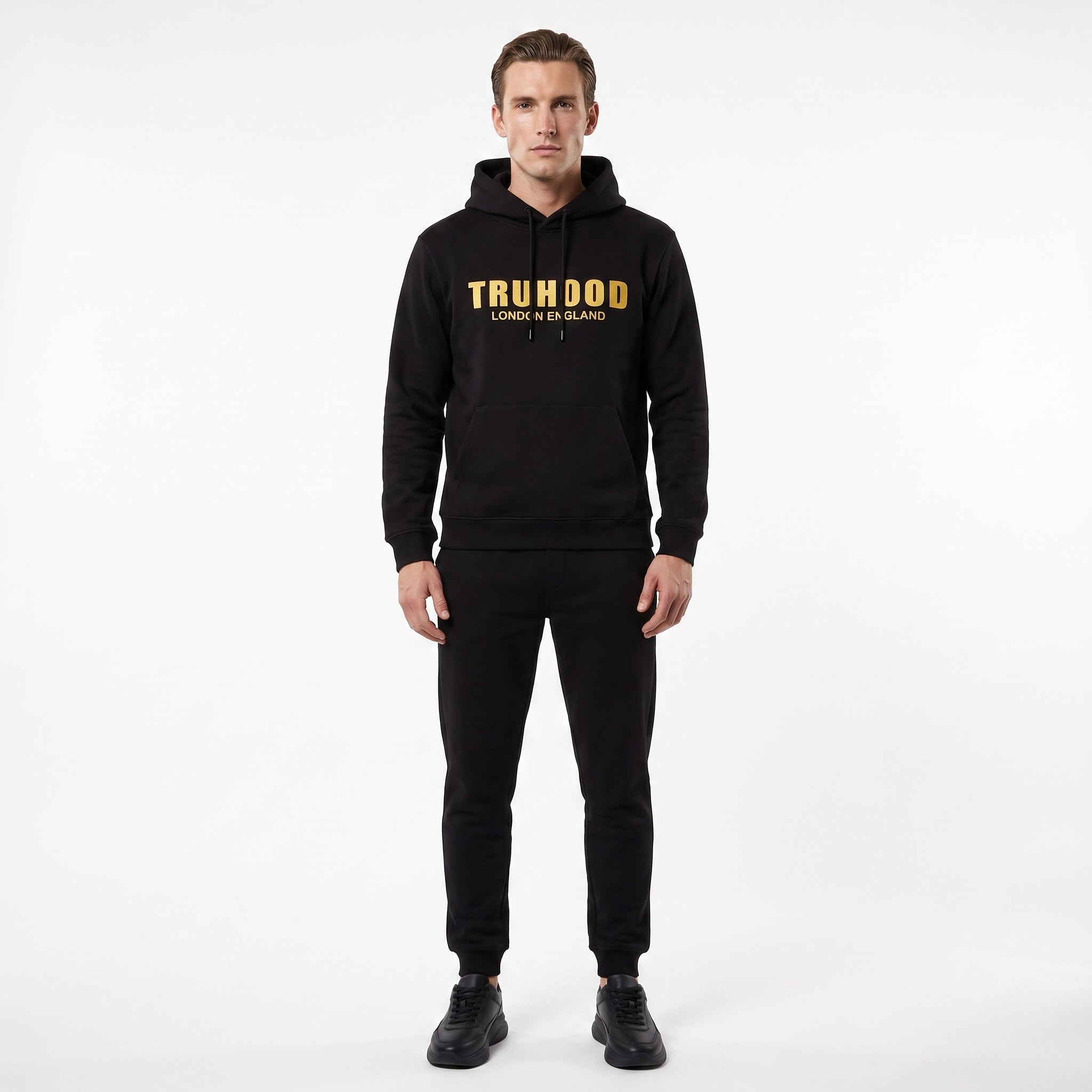 Gold Black Tru Man Tracksuit Set
