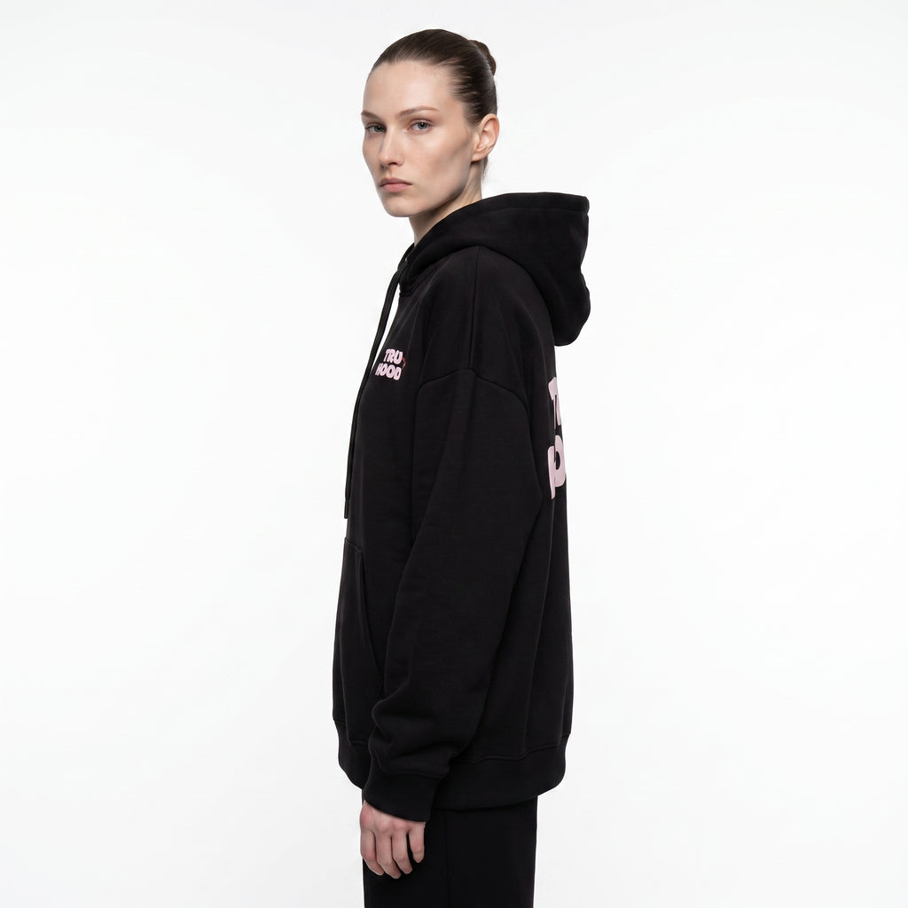 Black Tru Woman Oversize Hoodie