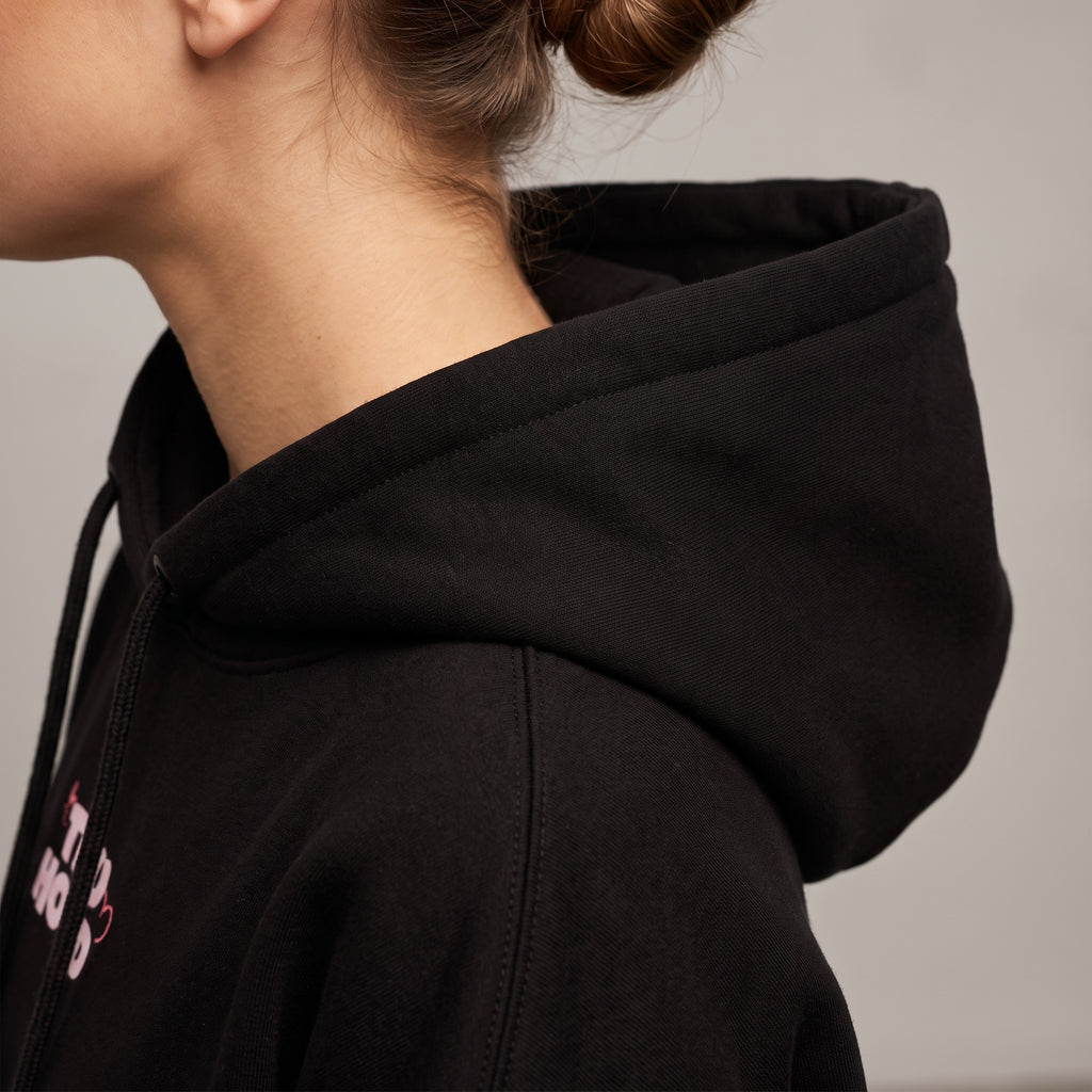 Black Tru Woman Oversize Hoodie