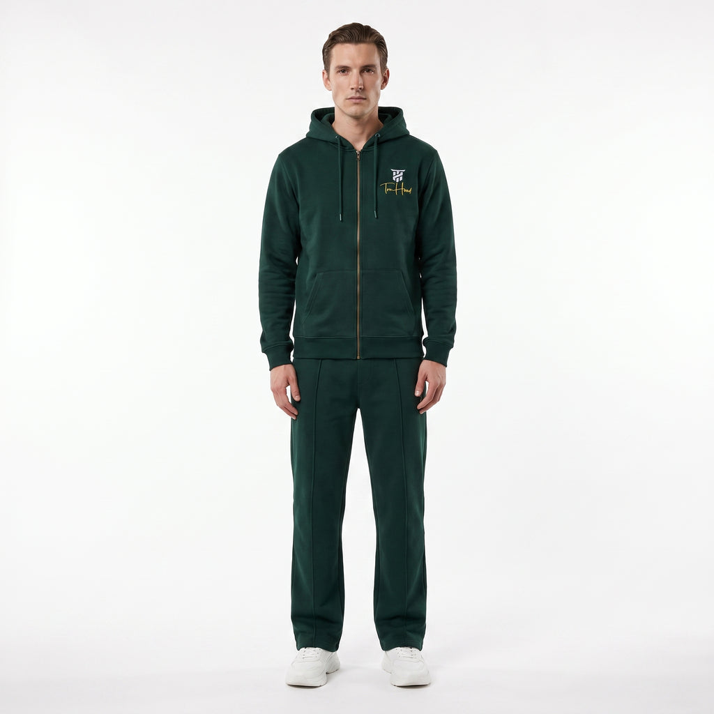 Forest Green Tru Man Full Zip Tracksuit Set