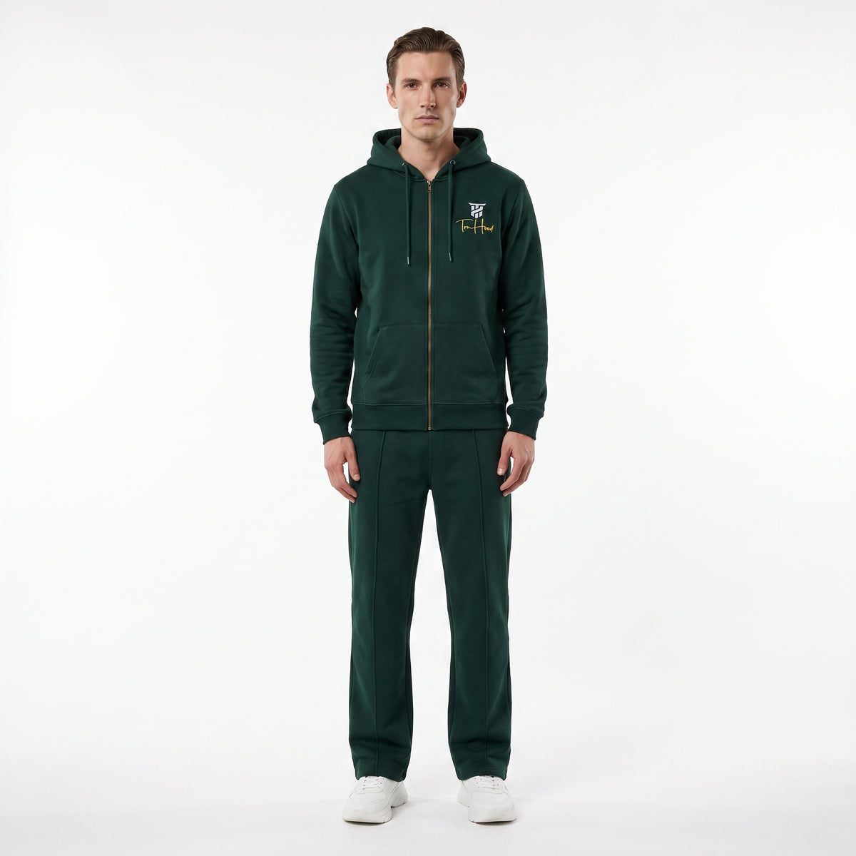 Forest Green Tru Man Full Zip Tracksuit Set