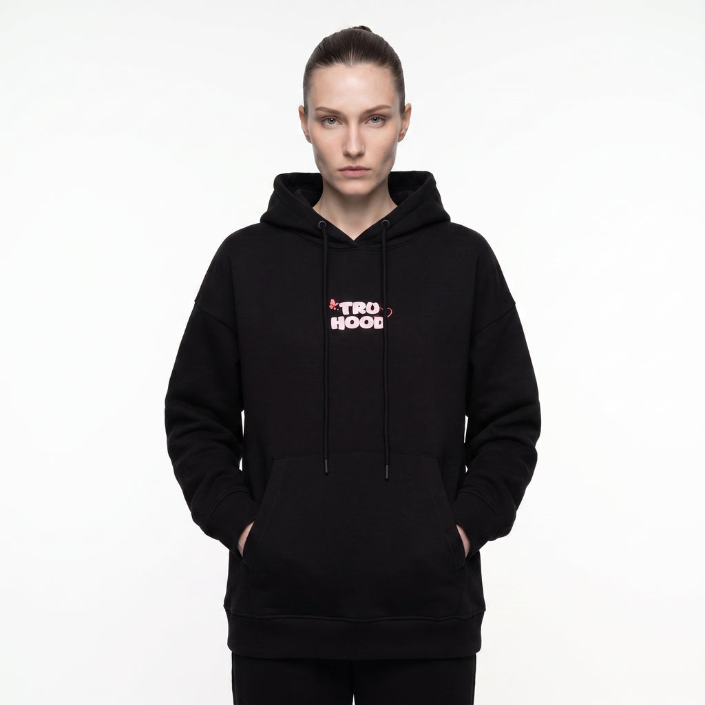 Black Tru Woman Oversize Hoodie