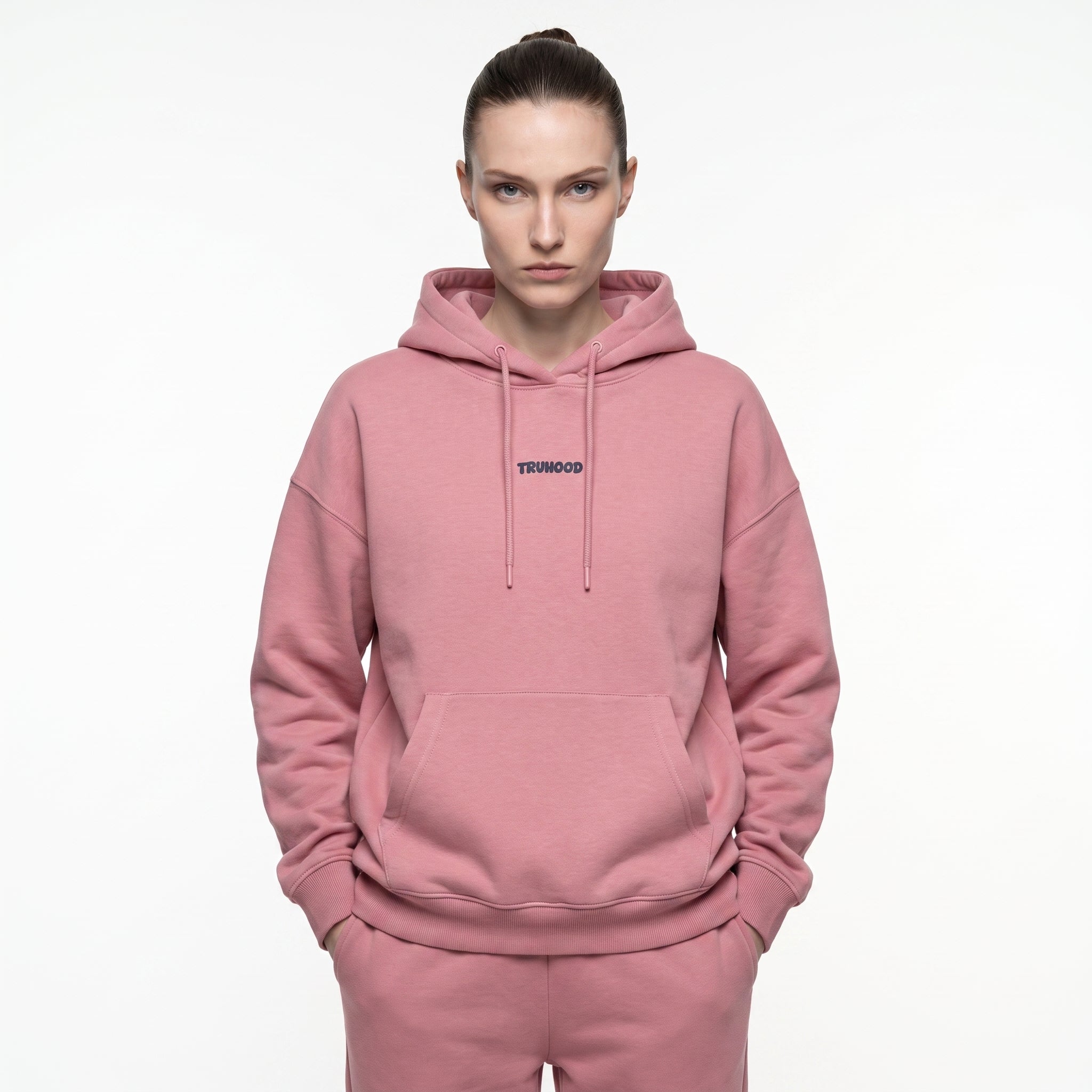 Muted Pink Tru Woman Oversize Hoodie