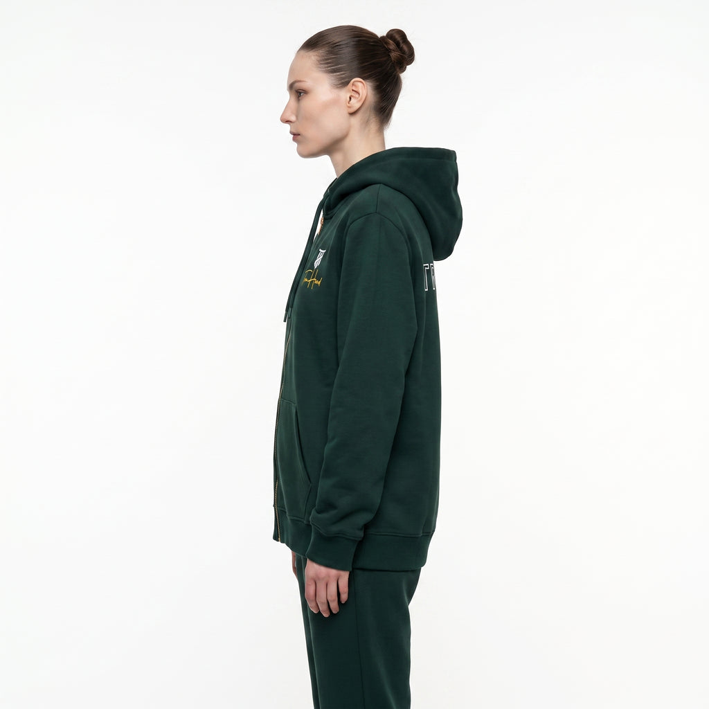 Forest Green Tru Woman Full Zip Hoodie