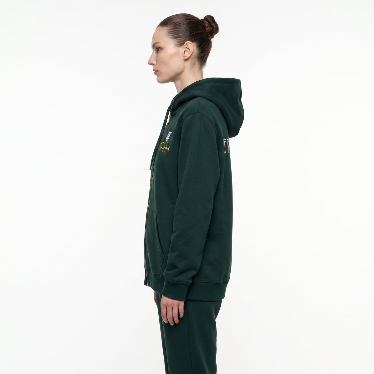 Forest Green Tru Woman Full Zip Hoodie