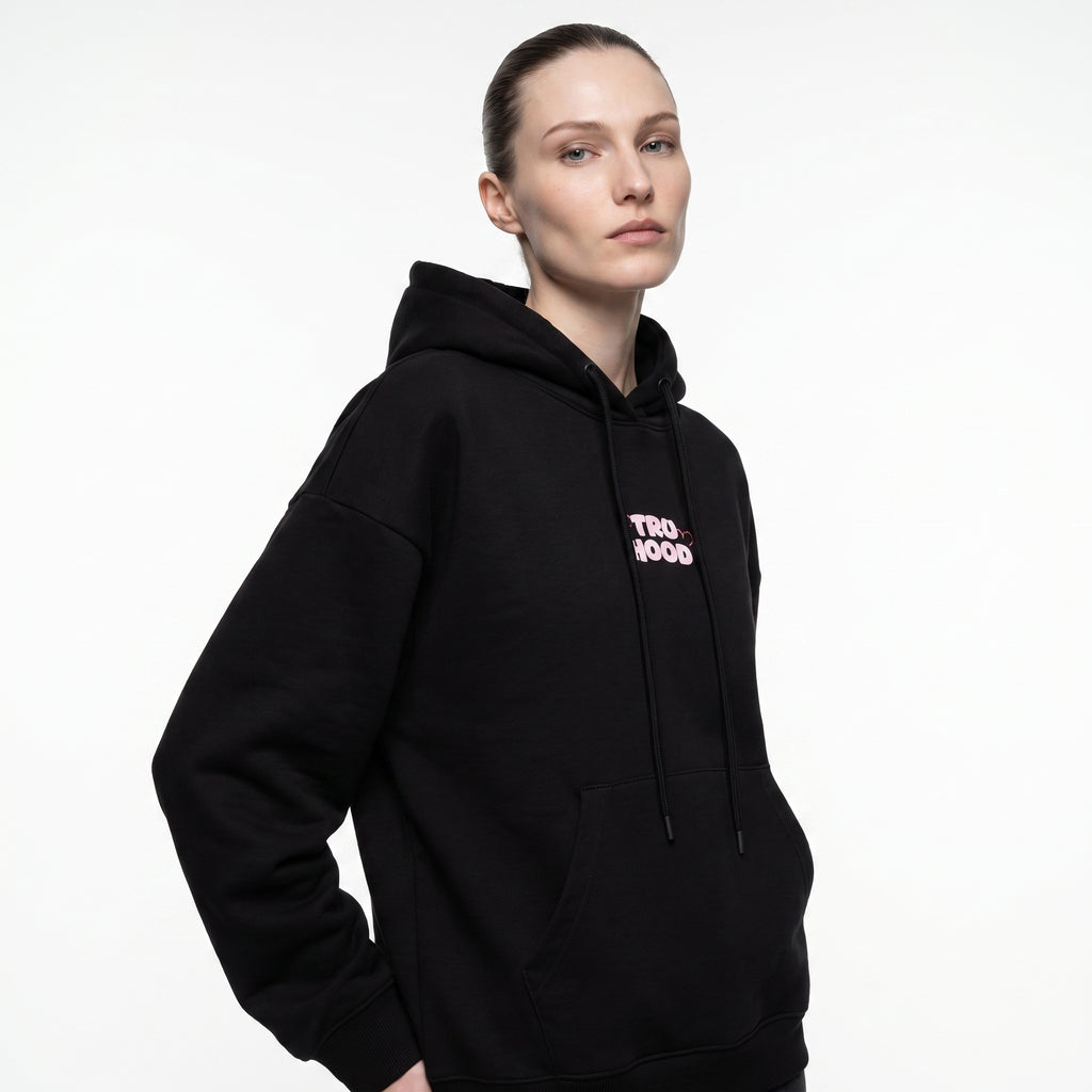 Black Tru Woman Oversize Hoodie