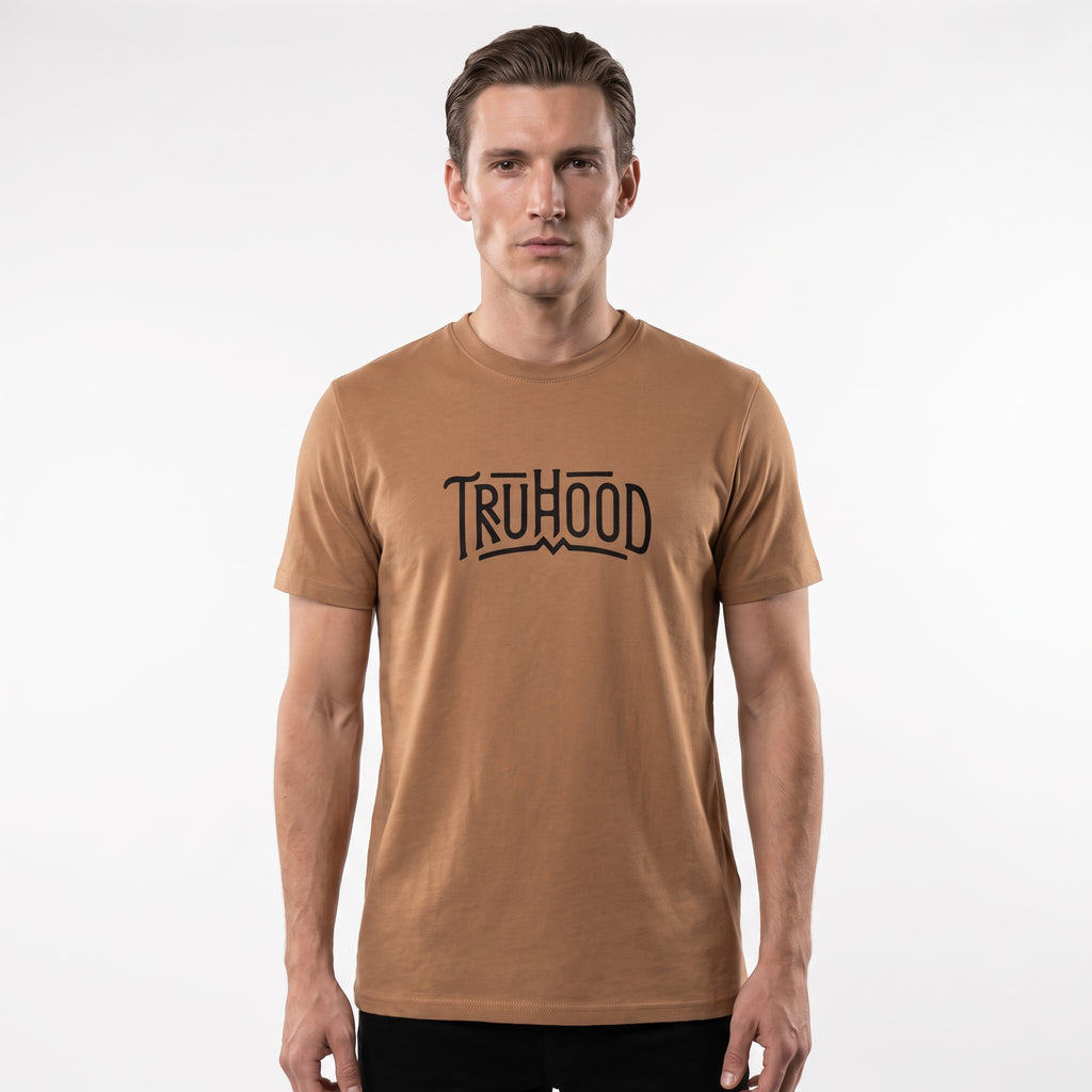 Navy & Light Brown  Tru Man T-Shirt Pack Of 2