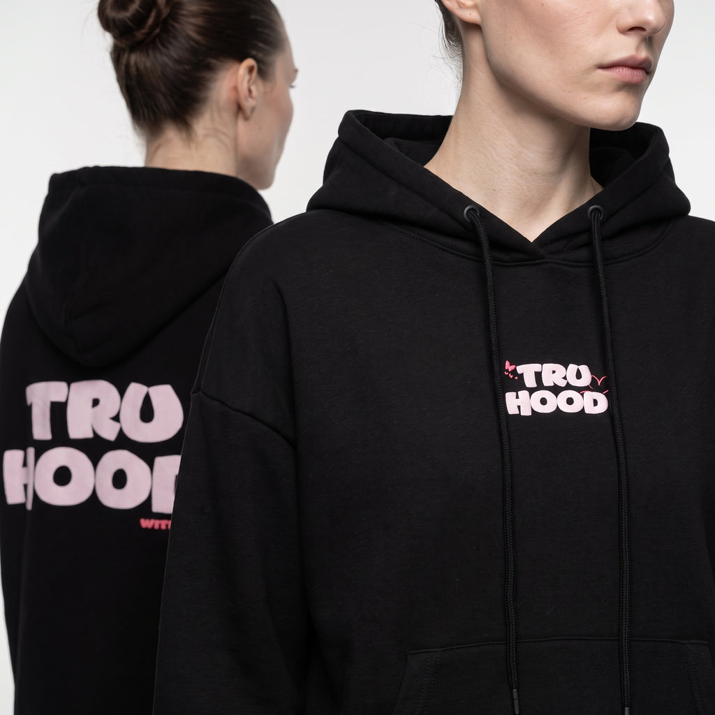 Black Tru Woman Oversize Hoodie