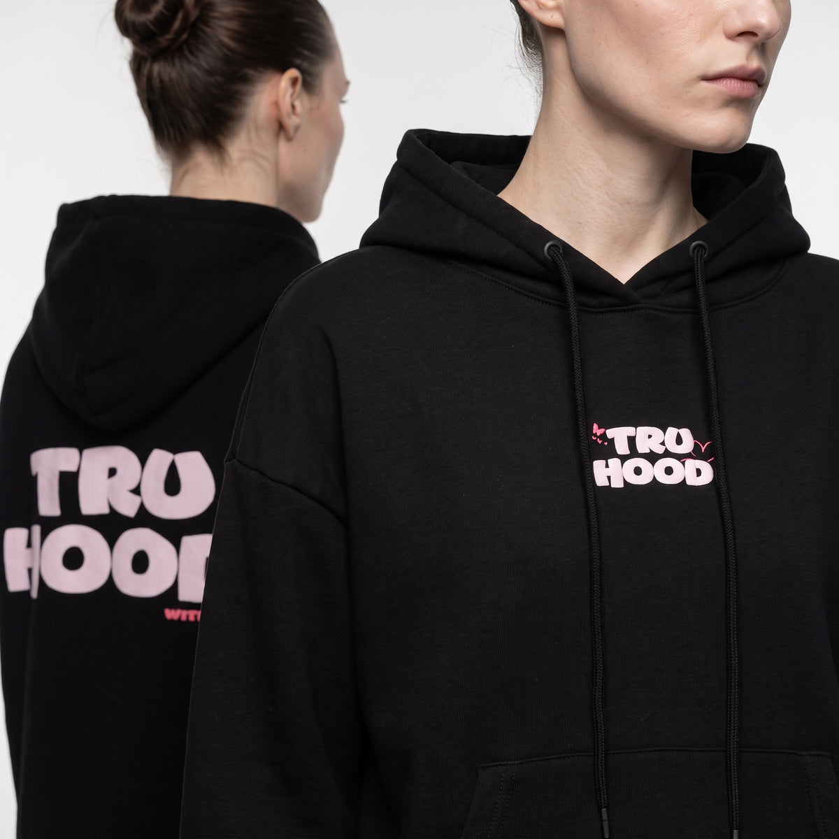 Black Tru Woman Oversize Hoodie