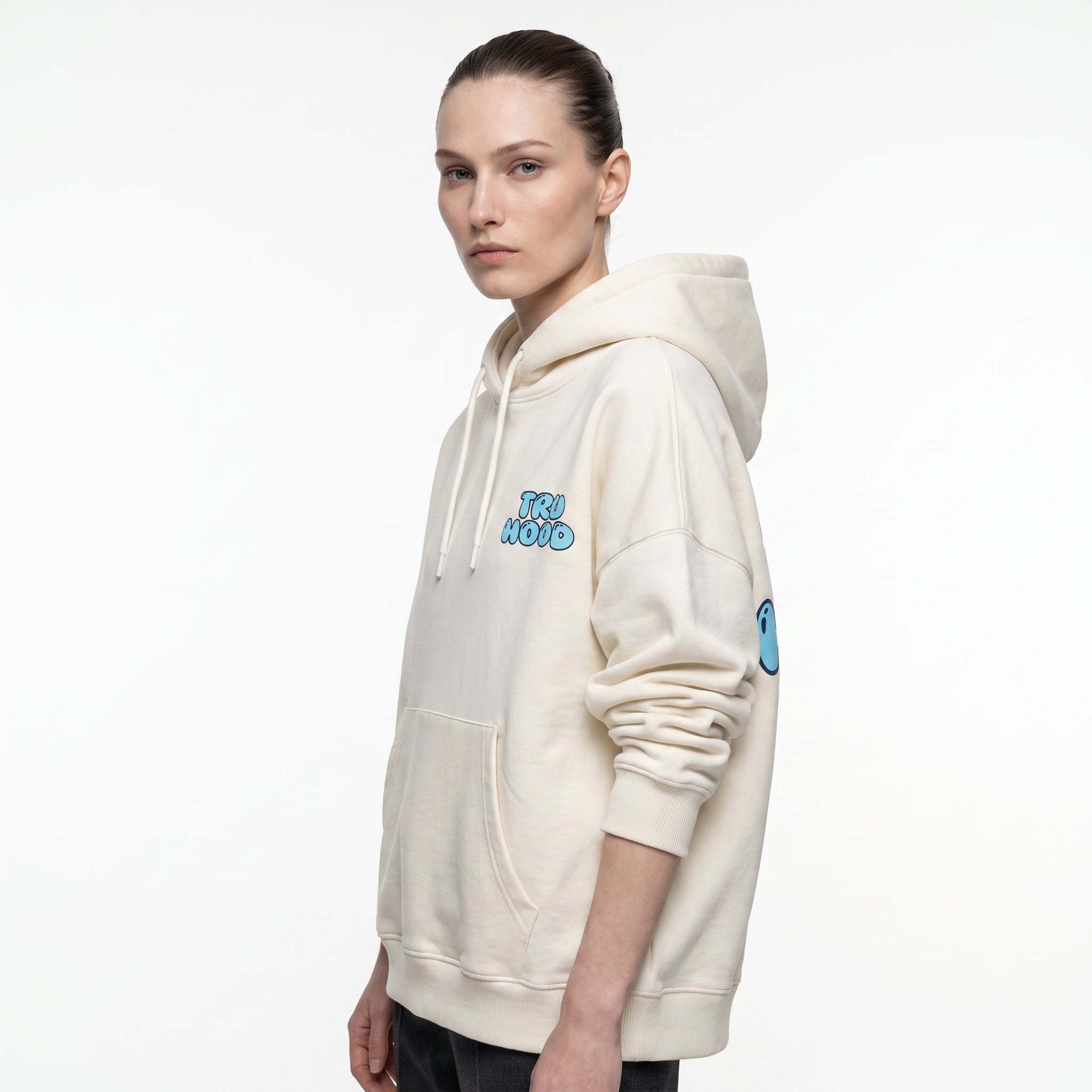 Ivory Tru Woman Oversize Hoodie