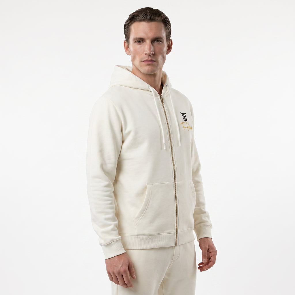 Ivory Tru Man Full Zip Hoodie