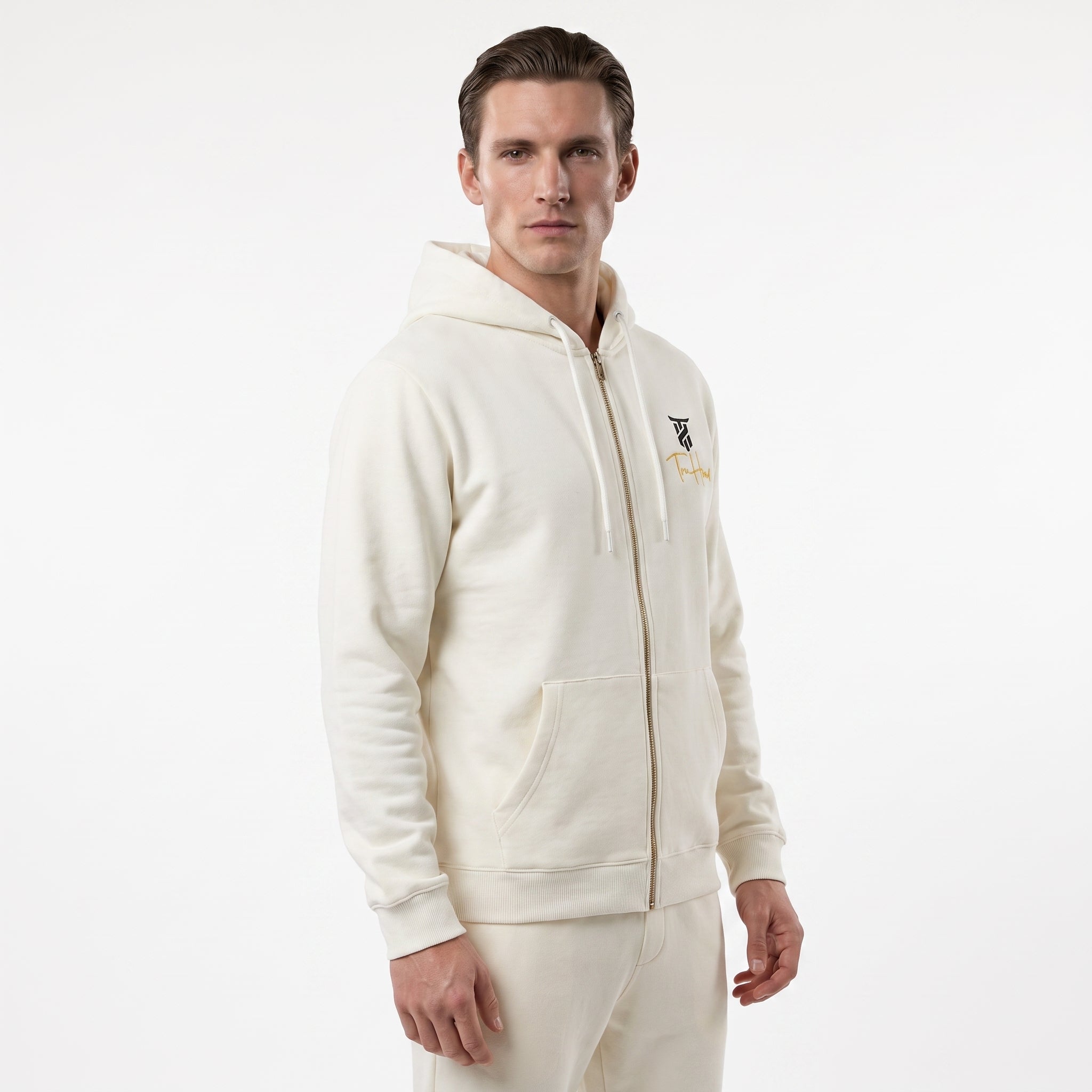 Ivory Tru Man Full Zip Hoodie