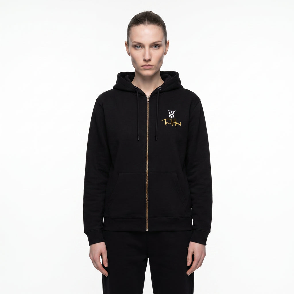 Original Black Tru Woman Full Zip Tracksuit Set