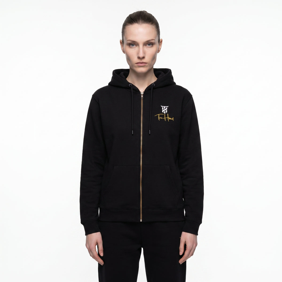 Original Black Tru Woman Full Zip Tracksuit Set