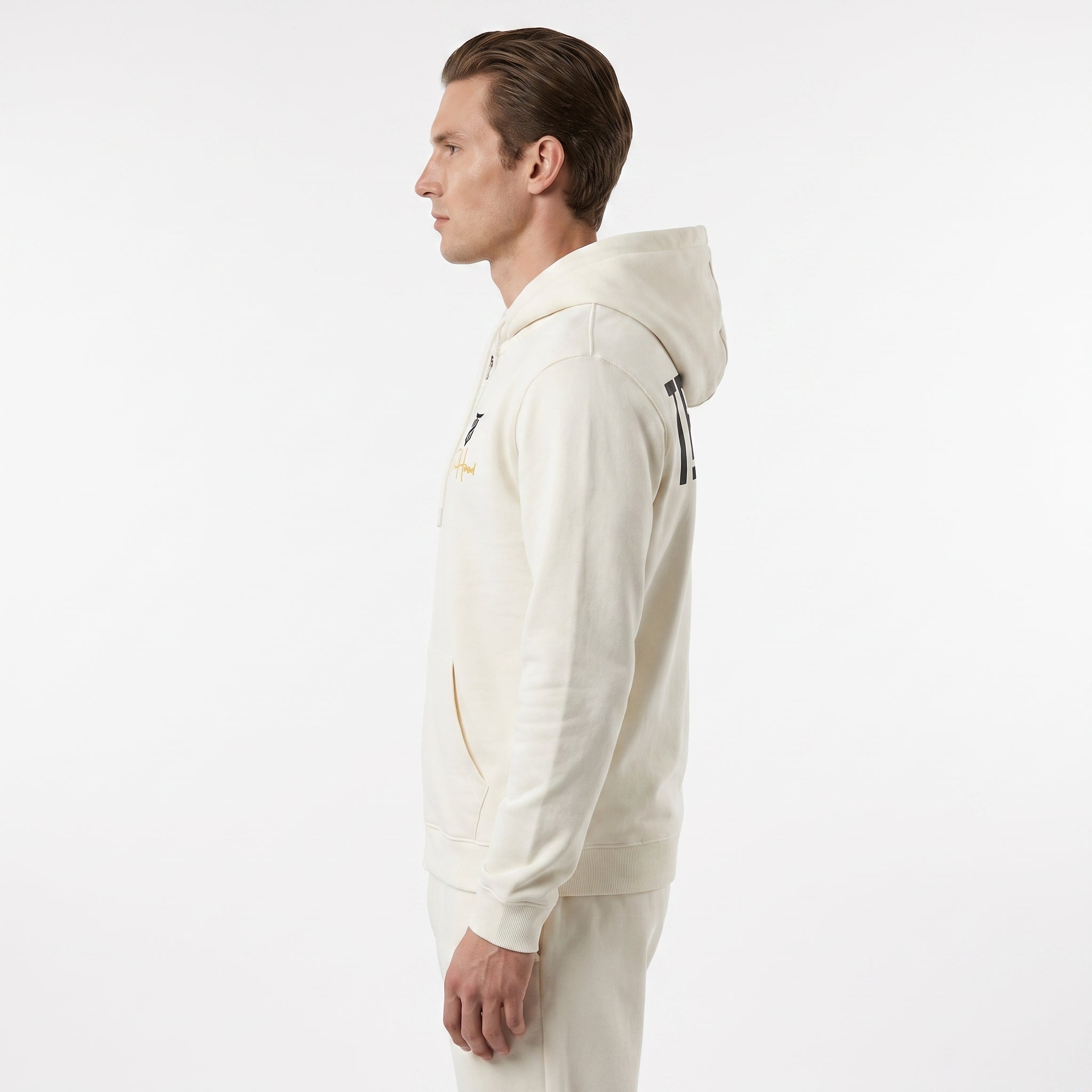 Ivory Tru Man Full Zip Hoodie