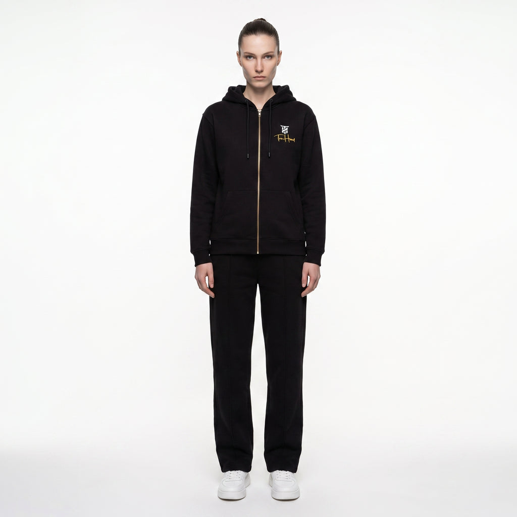 Original Black Tru Woman Full Zip Tracksuit Set