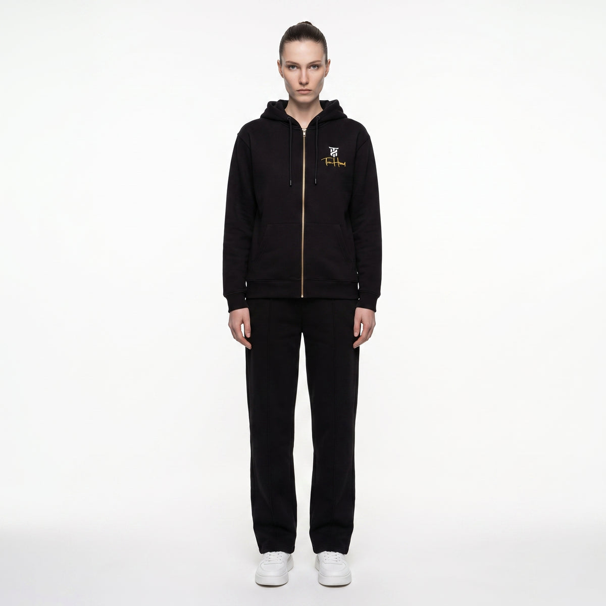 Original Black Tru Woman Full Zip Tracksuit Set