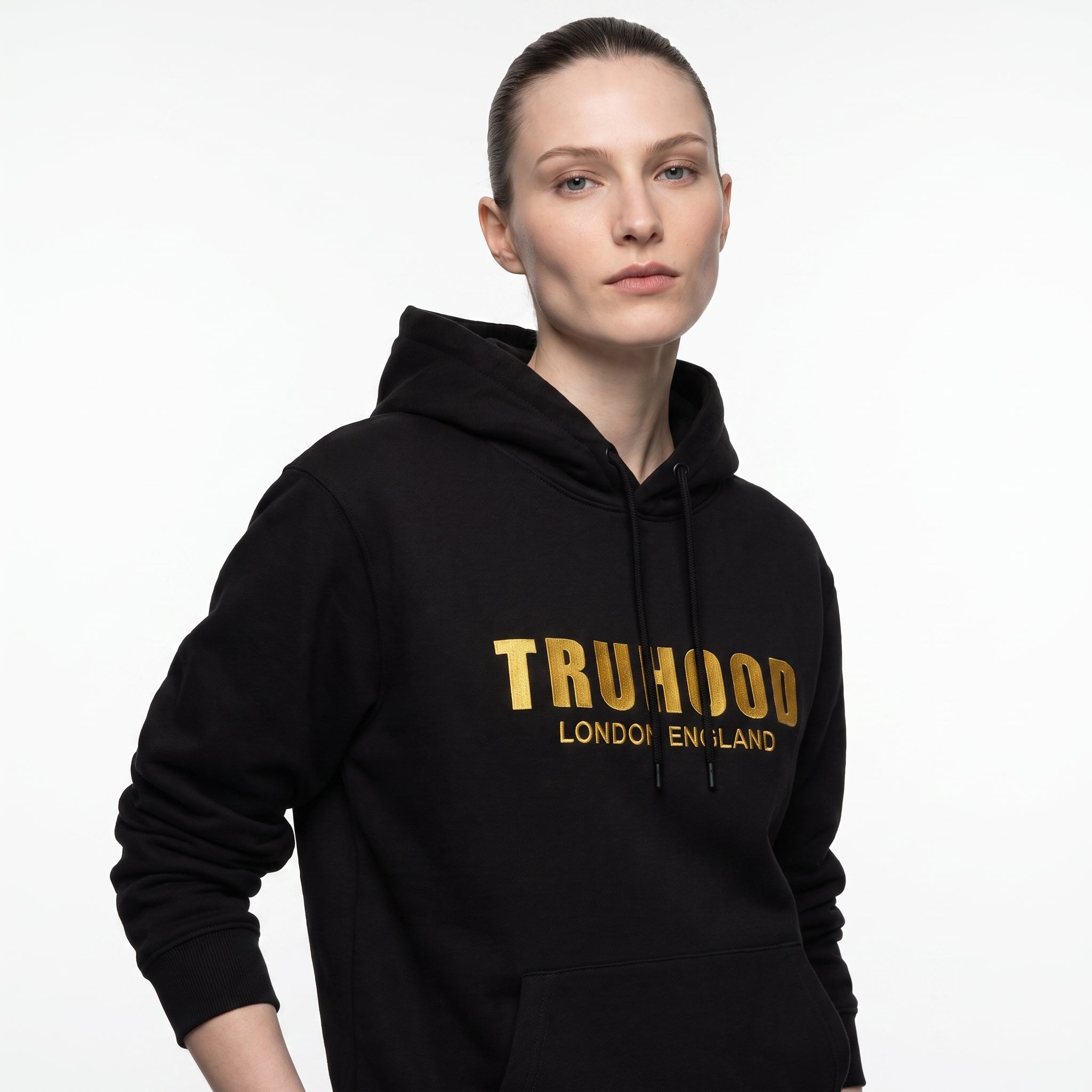 Gold Black Tru Women Hoodie