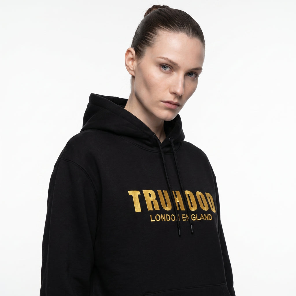 Gold Black Tru Women Hoodie