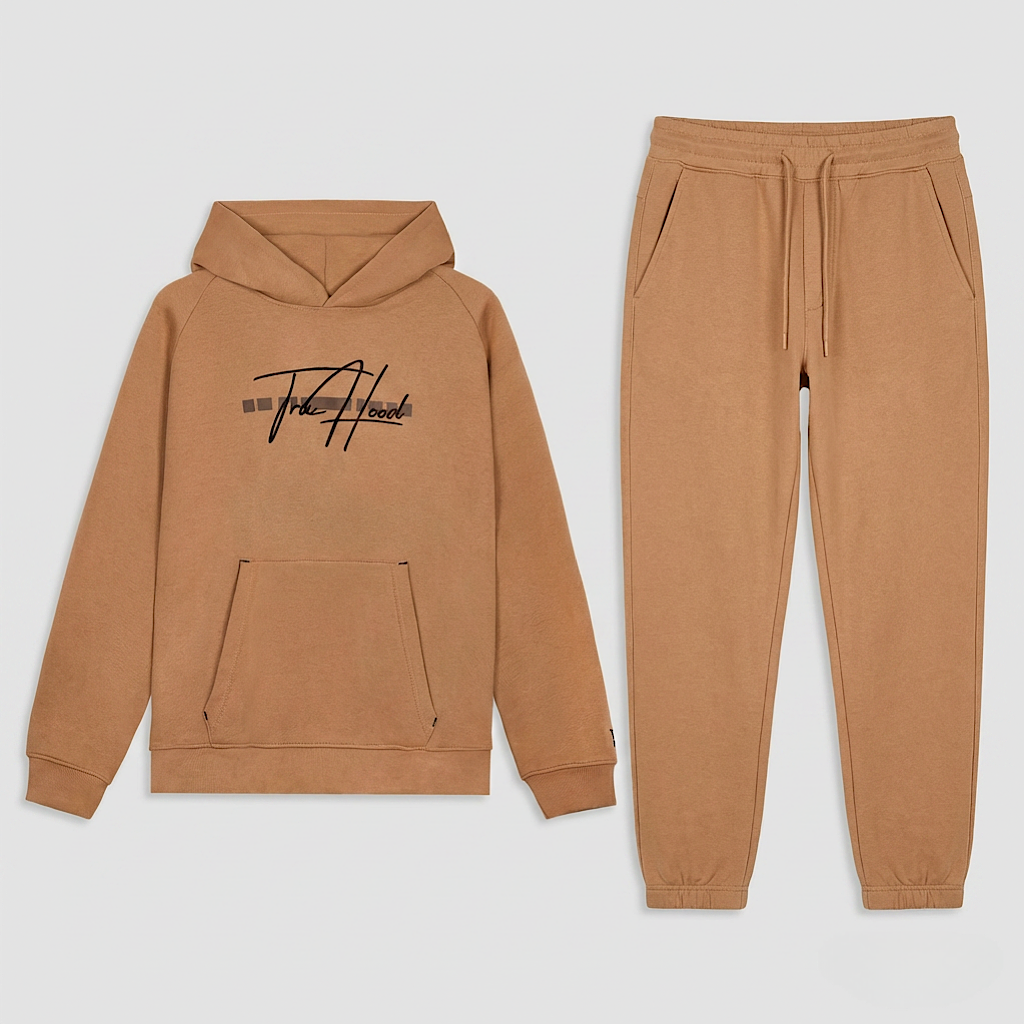Light Brown Tru Man Tracksuit Set