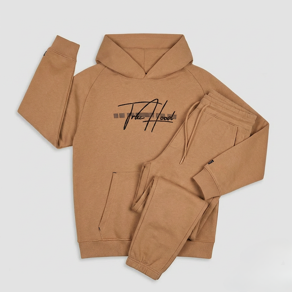 Light Brown Tru Man Tracksuit Set