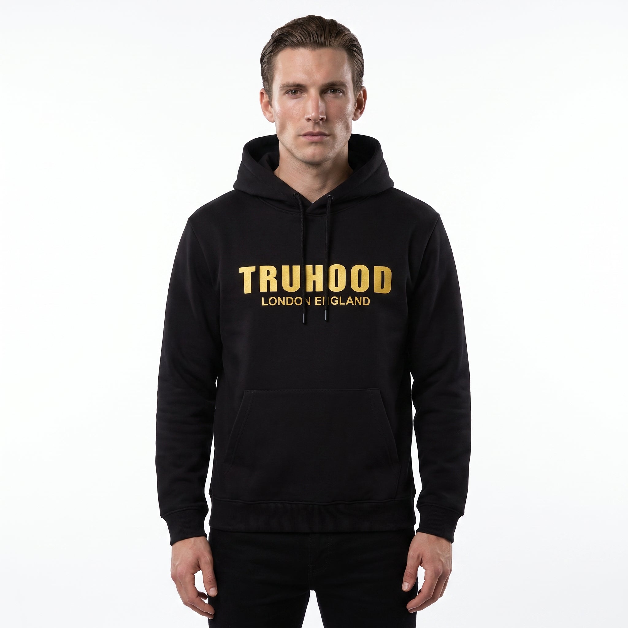 Gold Black Tru Man Tracksuit Set