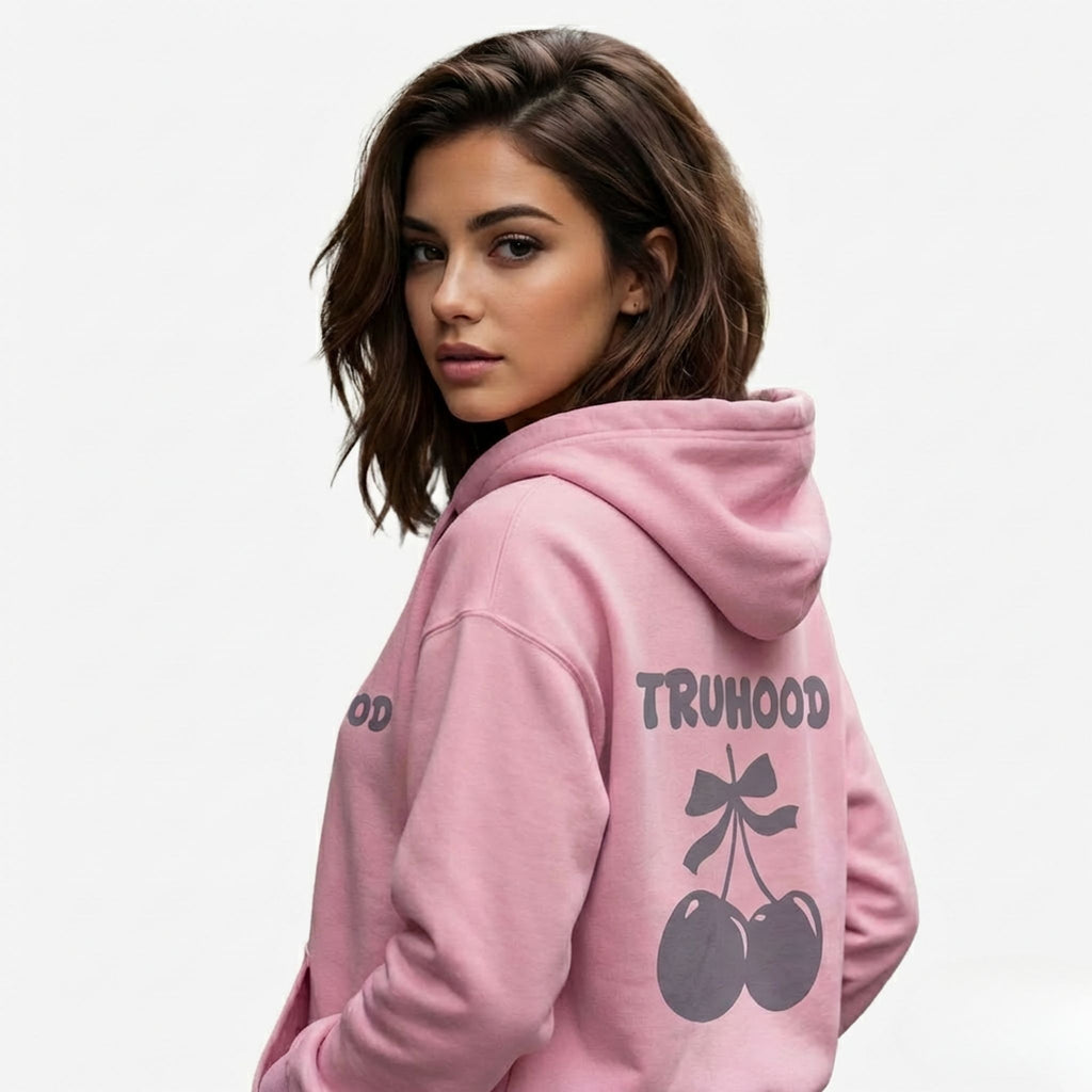 Muted Pink Tru Woman Oversize Hoodie