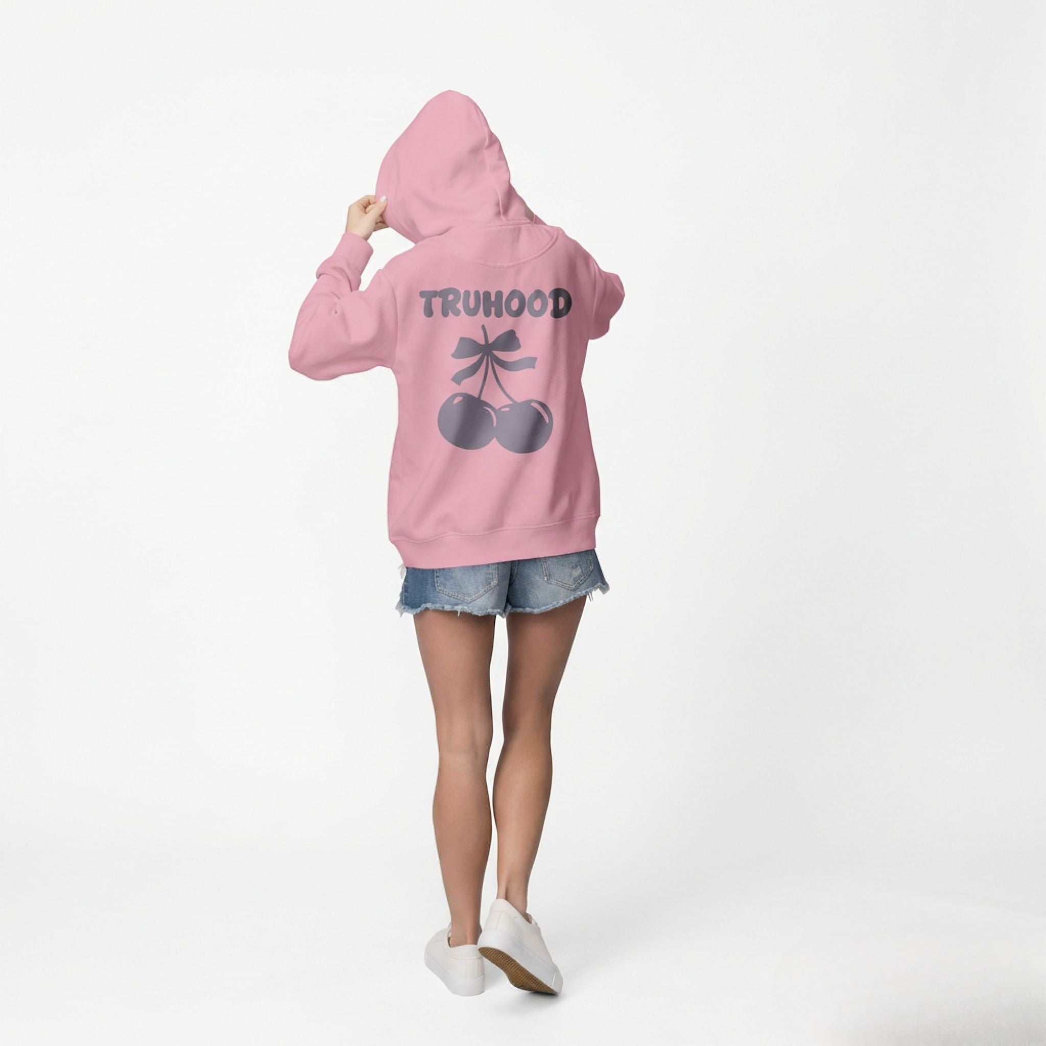 Muted Pink Tru Woman Oversize Hoodie